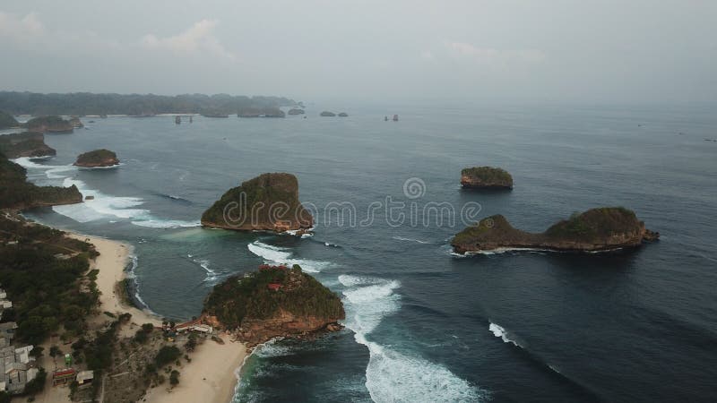 Goa Cina Beach Malang Indonesia Stock Photo Image Of