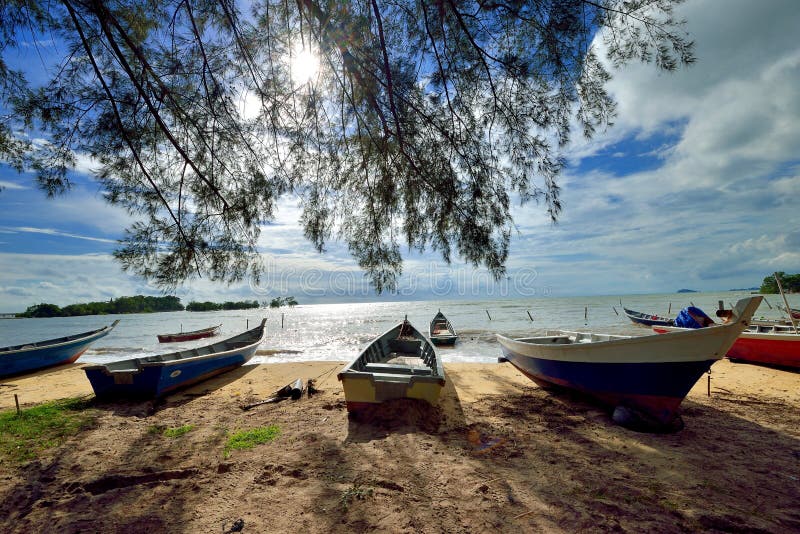 Pantai Nelayan Fisherman Beach Editorial Photo - Image of ...