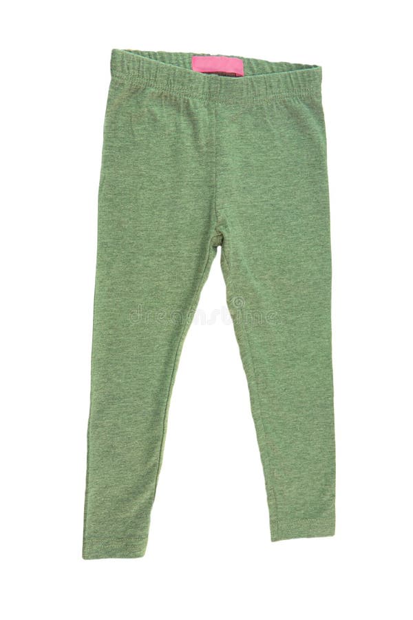 Pantalones Aislados. Un Pantalón Cálido Verde Suelto Con Cintura