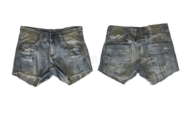 Pantalones cortos del dril de algodón para la hembra foto de archivo Pantalones cortos del dril de algodón para la hembra foto de archivo