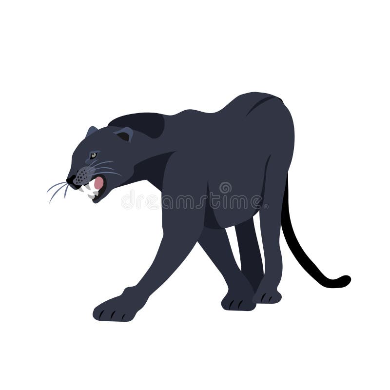 Pantera De León Jaguar Puma Negra. Ilustración Vectorial Stock de  ilustración - Ilustración de montana, ataque: 198768018