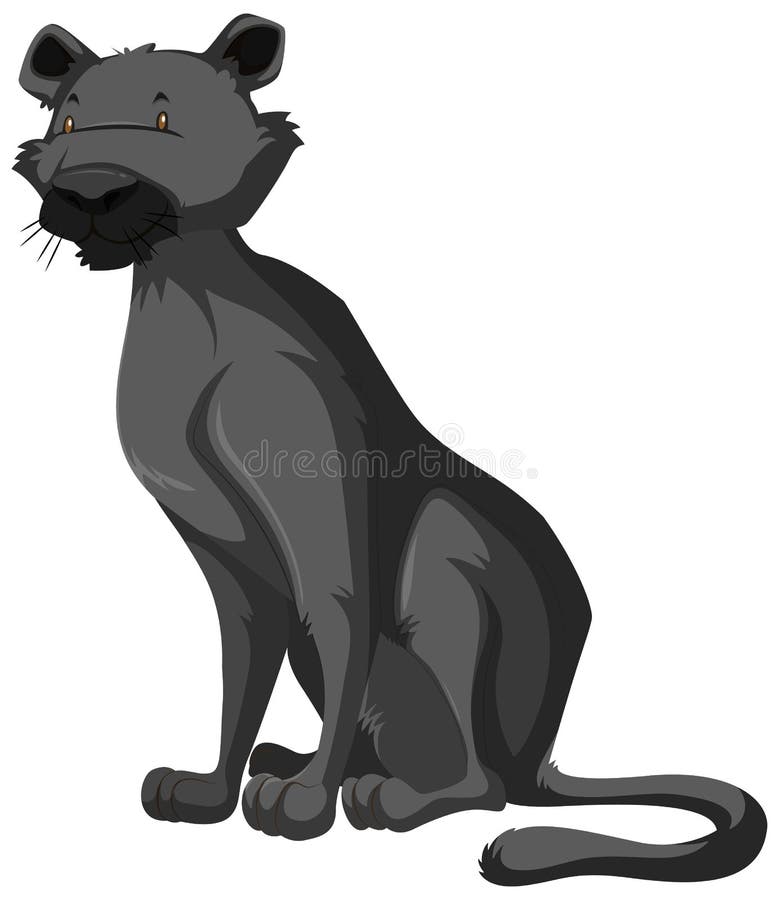 Pantera Negra Animal Salvaje Sobre Fondo Blanco Ilustración del Vector -  Ilustración de jaguar, fondo: 216386348