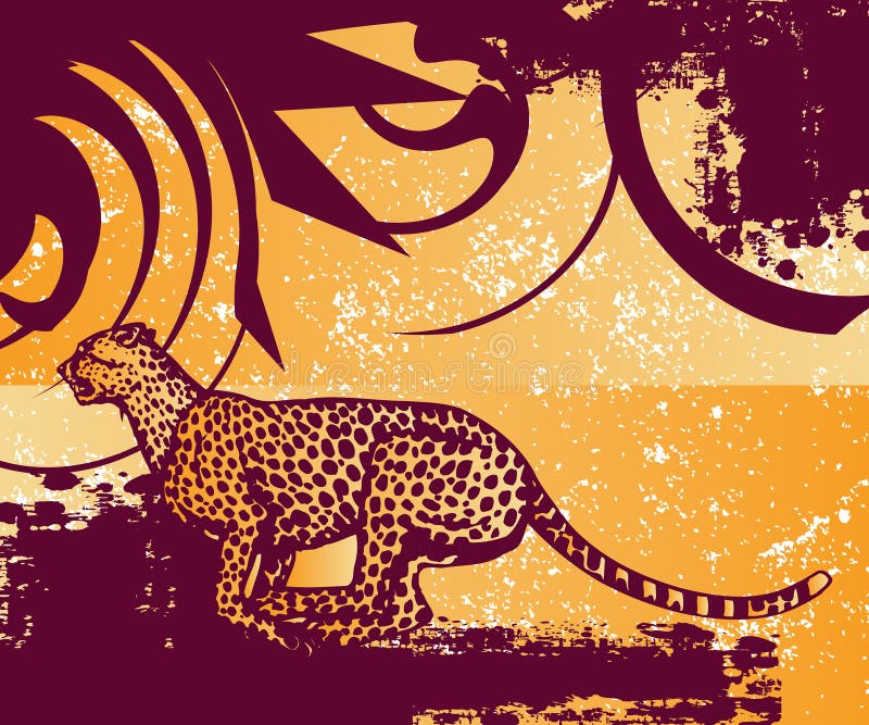 Jumping panther stock vector. Illustration of pastiche - 20051700