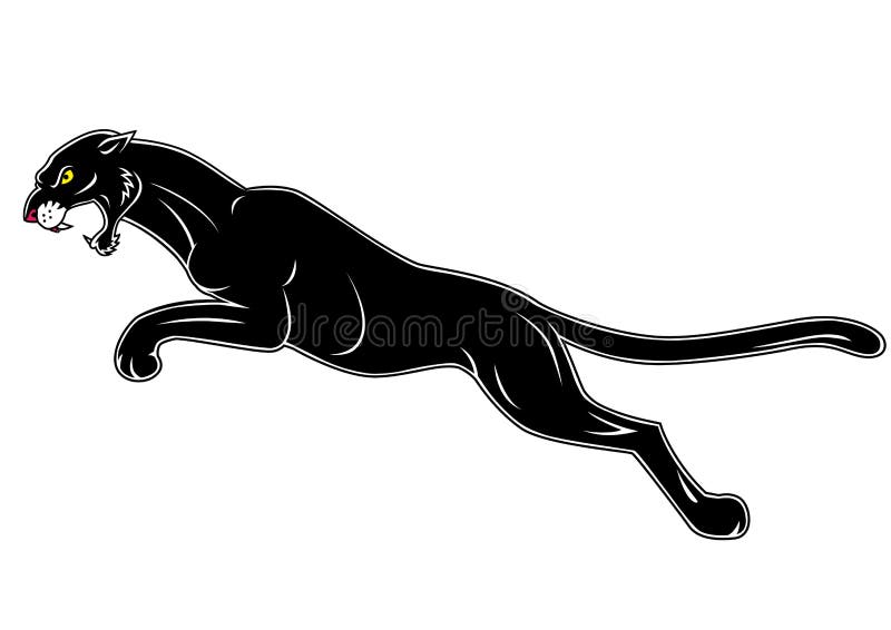 Panther tattoo royalty free illustration
