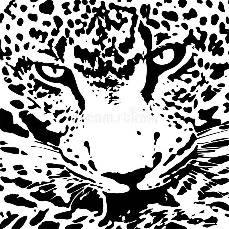 Jaguar walking from dark. vector Logo design, on black background image