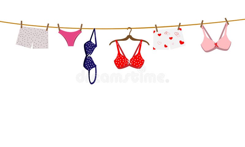 Bra Hanging Clothes Line Stock Illustrations – 25 Bra Hanging Clothes Line  Stock Illustrations, Vectors & Clipart - Dreamstime
