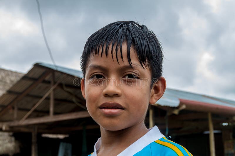 Child living in small village Napo royalty free stock photos Child living in small village Napo royalty free stock photos