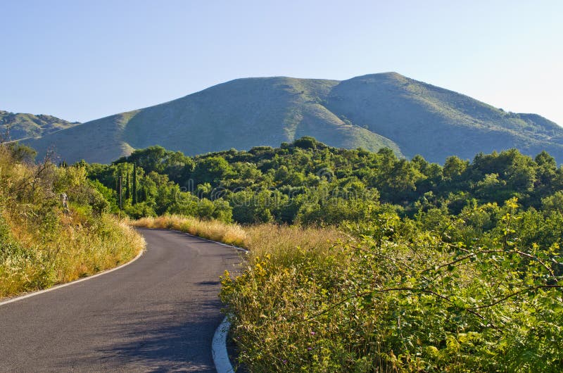 Pantokrator mountain on Corfu island, Greece