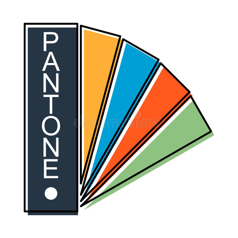 Pantone color icon, colorful graphic catalog symbol, color template web vector illustration vector illustration