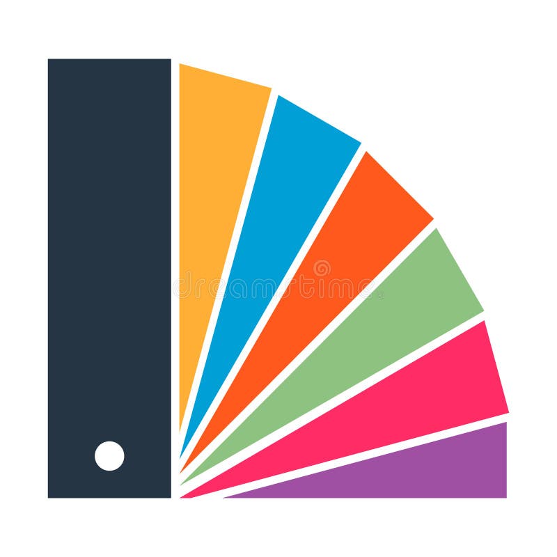 Pantone color icon, colorful graphic catalog symbol, color template web vector illustration royalty free illustration