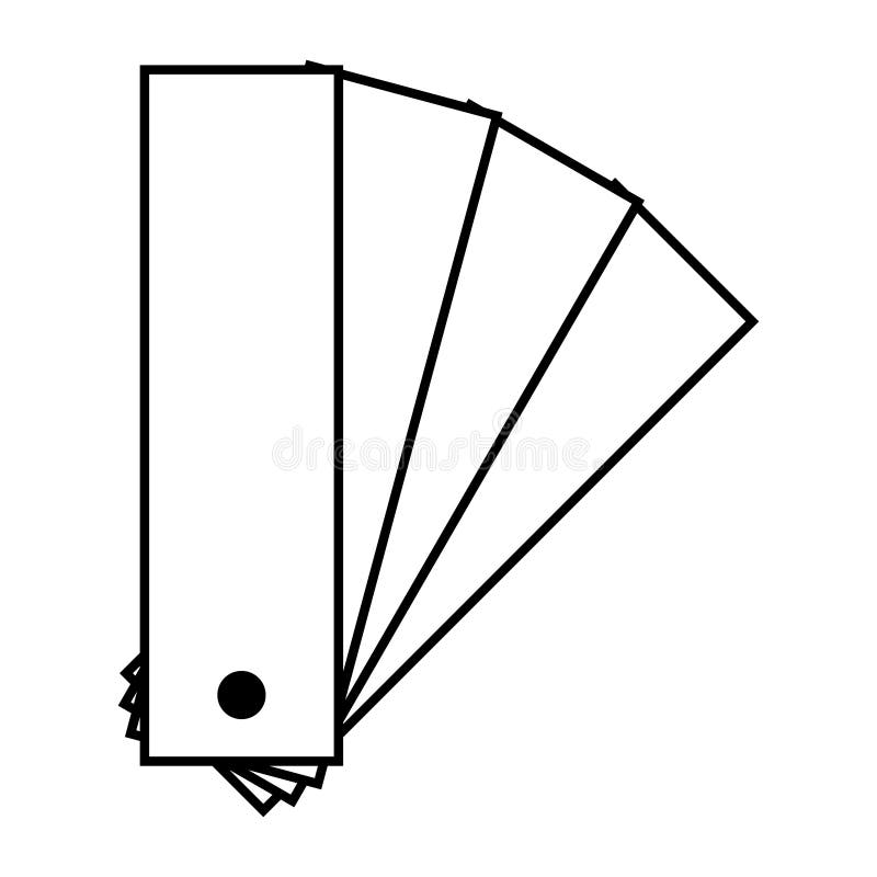 Pantone color icon, colorful graphic catalog symbol, color template web vector illustration stock illustration