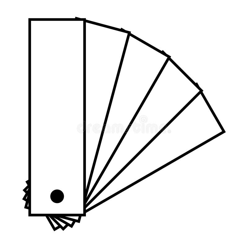 Pantone color icon, colorful graphic catalog symbol, color template web vector illustration royalty free illustration