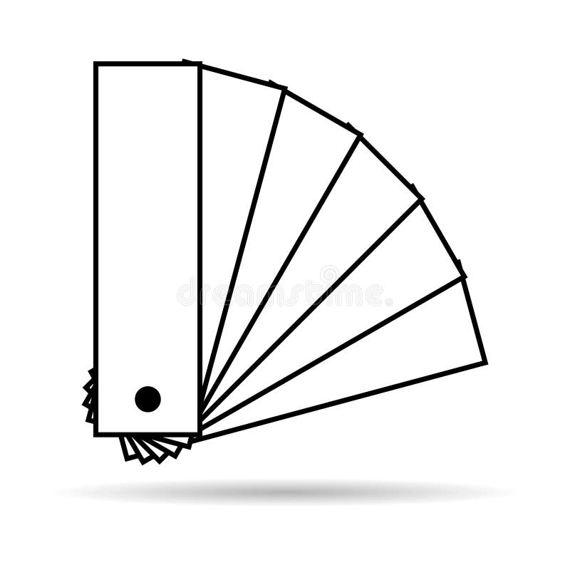 Pantone color icon shadow, colorful graphic catalog symbol, color template web vector illustration stock illustration