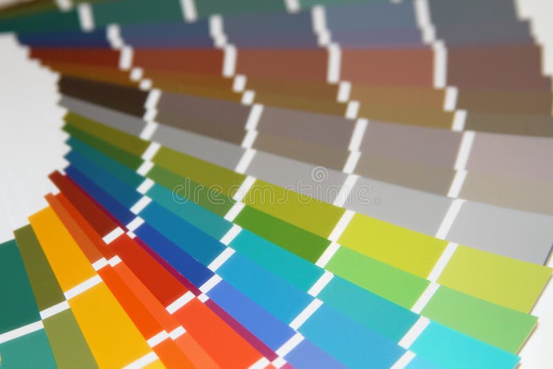 Pantone colors for paint stock photo. Image of close 74996910