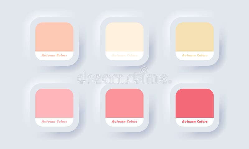 Pantone Palette. Autumn Palette Color in RGB HEX. Color Catalog. Neumorphic UI UX White User Interface Web Button. Neumorphism Stock Illustration Illustration of panton material 233167736