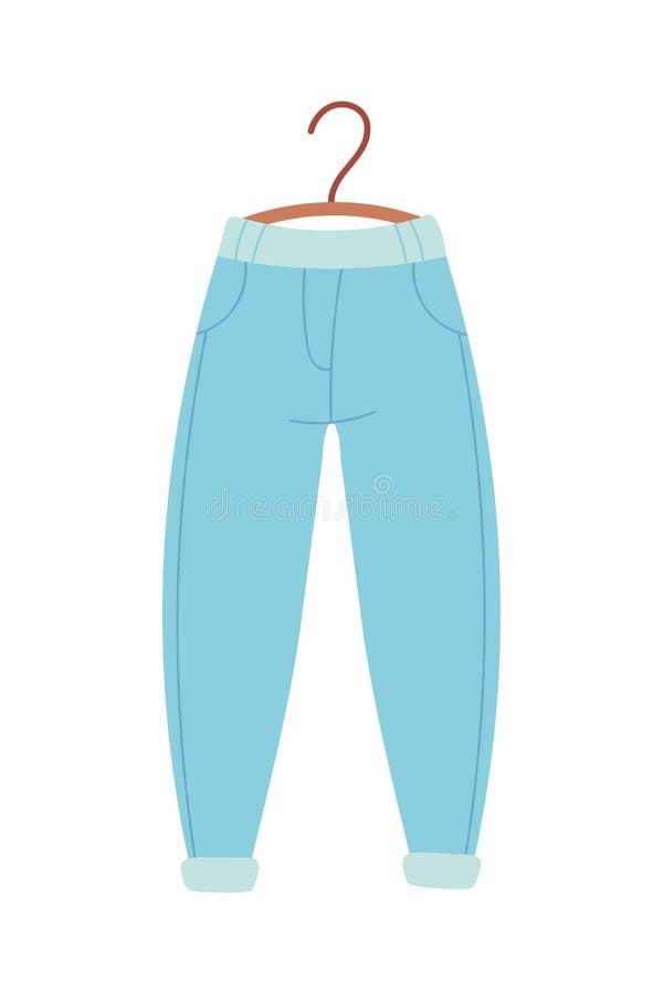 Pants in hanger stock vector. Illustration of laundry 258206362
