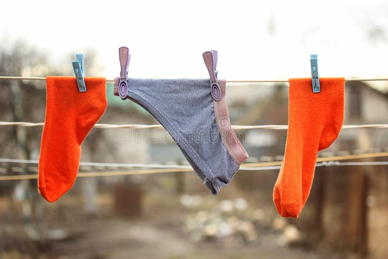 Pants Pair Socks Drying Rope Attached Colored Clothespins Outdoor Stock  Photos  Free  RoyaltyFree Stock Photos from Dreamstime