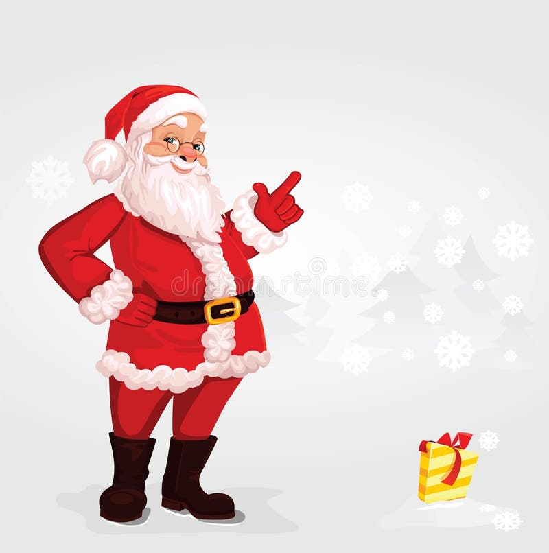 Fundo Do Natal Do Feriado Com Desenho Animado De Papai Noel. Ilustração  Vetorial. Royalty Free SVG, Cliparts, Vetores, e Ilustrações Stock. Image  134865182