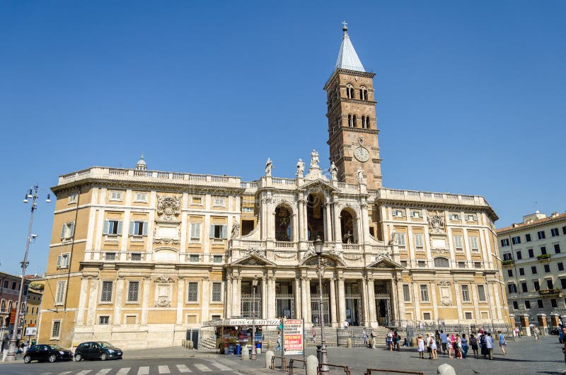 The Papal Basilica of Santa Maria Maggiore in Rome, Italy Stock Image ...