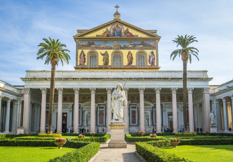 Basilica of Saint Paul outside the walls in Rome, Italy.