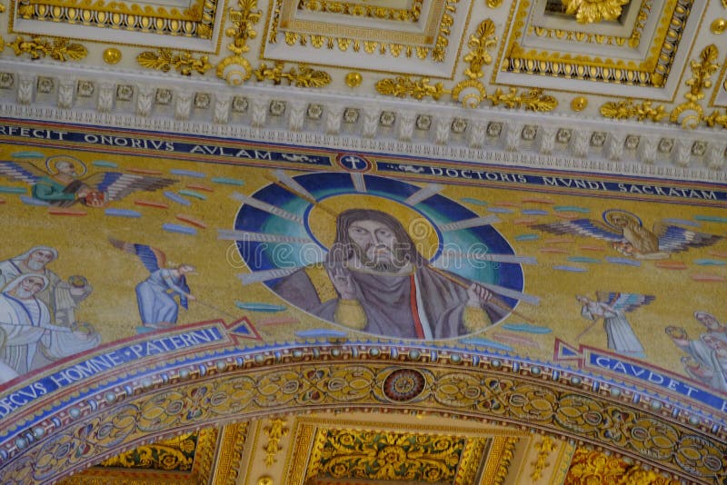 Papal Basilica of St. Paul outside the Walls in Rome stock images Papal Basilica of St. Paul outside the Walls in Rome stock images