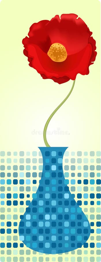 Vector illustration of a cute poppy. Vector illustration of a cute poppy