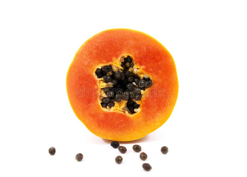 Papaya fresca aislada en el fondo blanco Papaya madura aislada Papaya amarilla aislada La papaya madura cortó aislado imágenes de archivo libres de regalías Papaya fresca aislada en el fondo blanco Papaya madura aislada Papaya amarilla aislada La papaya madura cortó aislado imágenes de archivo libres de regalías