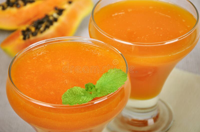 Papaya Juice stock image. Image of prepared, refreshment 43586289
