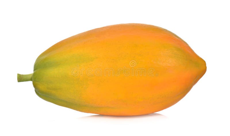 Papaya madura aislada en un fondo blanco imagen de archivo libre de regalías Papaya madura aislada en un fondo blanco imagen de archivo libre de regalías