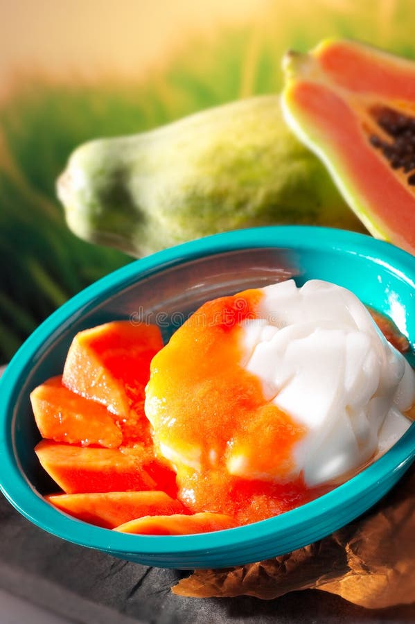 Papaya pudding stock image. Image of papaya, tasty, fruit 25475343