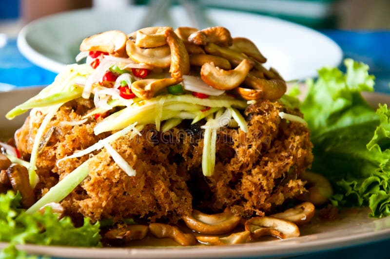 Papaya salad Thai food. royalty free stock photography