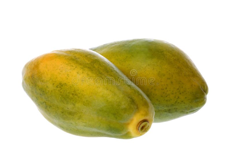 Isolated image of Malaysian papayas. Isolated image of Malaysian papayas.