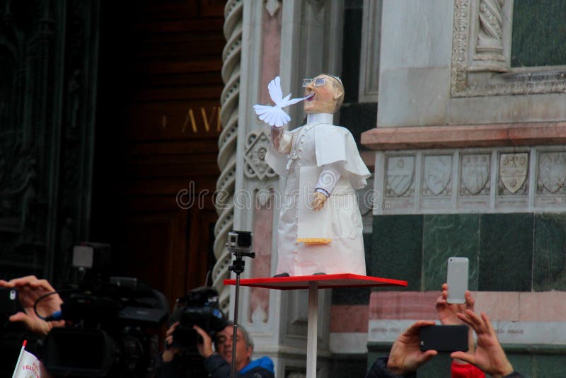 Pape Bergoglio Francesco à Florence photo stock Pape Bergoglio Francesco à Florence photo stock