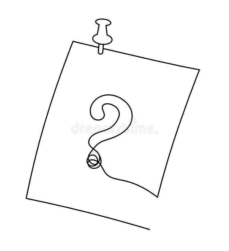 Papel Abstrato Com Clipe De Papel Como Desenho De Linha Ilustração do