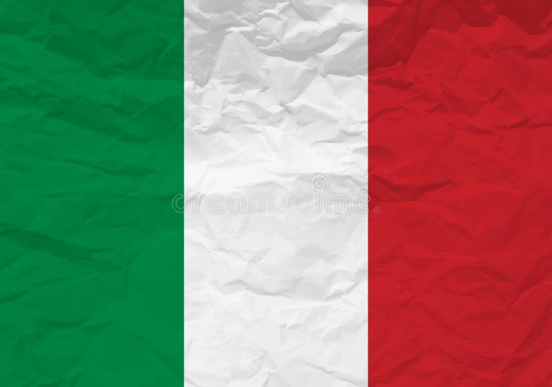 Papel arrugado bandera de Italia stock de ilustración Papel arrugado bandera de Italia stock de ilustración