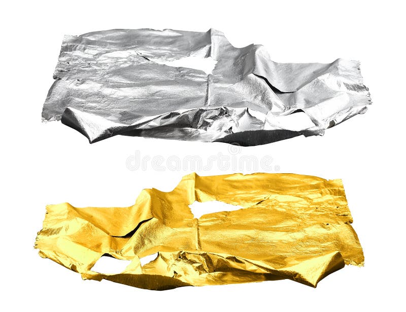 Un trozo de papel de aluminio dorado con la palabra oro en él.