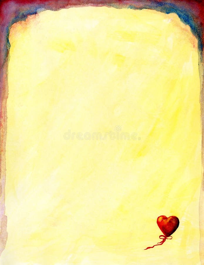 Papel de la acuarela del corazón stock de ilustración Papel de la acuarela del corazón stock de ilustración