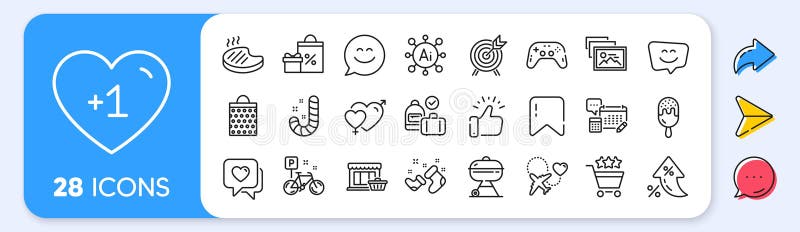 Papel de la cola del filete a la parrilla. Para la impresión de aplicaciones web. Icono de línea de aplicación. Vector stock de ilustración