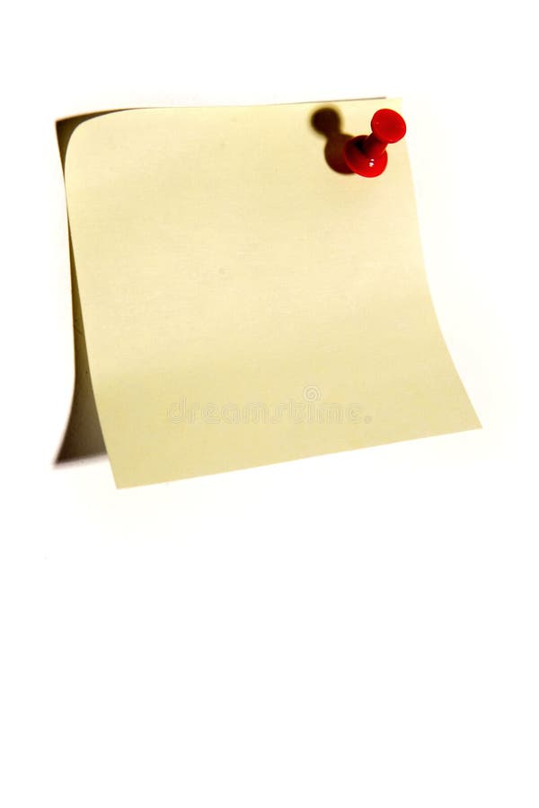 Papel de nota y contacto del empuje imagen de archivo Papel de nota y contacto del empuje imagen de archivo