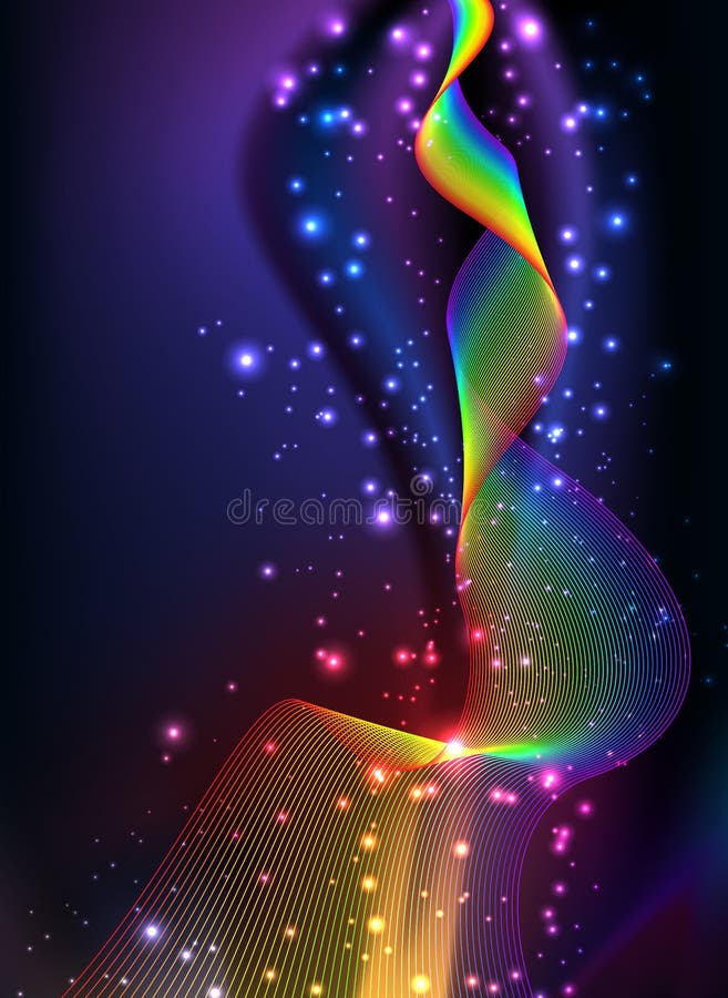 Papel de parede abstrato colorido da onda do arco-íris ilustração stock Papel de parede abstrato colorido da onda do arco-íris ilustração stock