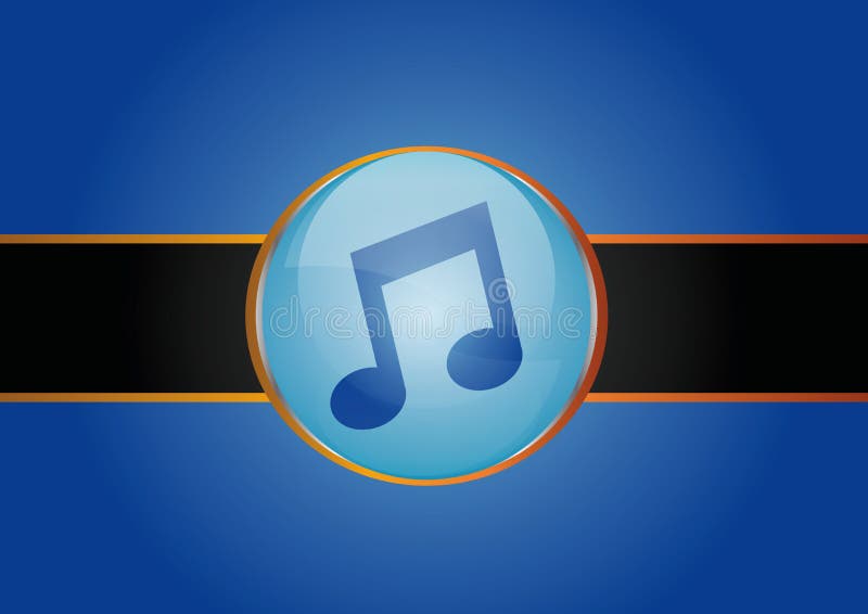 Papel de parede com notas musicais ilustração do vetor