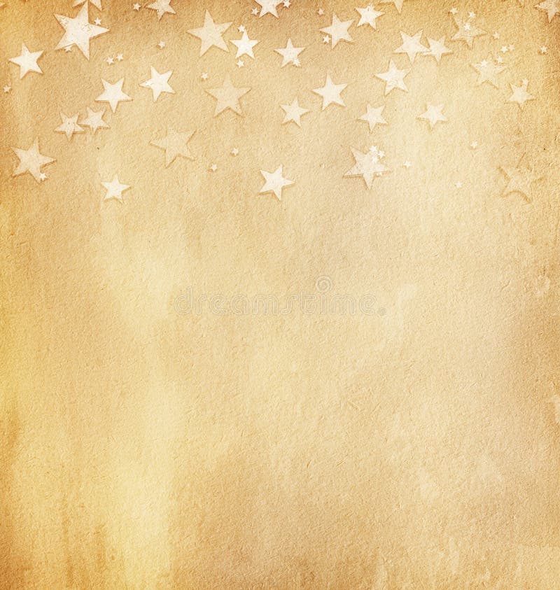 Papel do vintage com estrelas fotos de stock Papel do vintage com estrelas fotos de stock