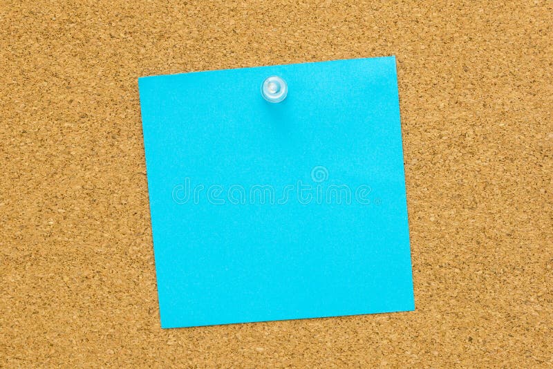 Papel en blanco azul del post-it fotos de archivo libres de regalías Papel en blanco azul del post-it fotos de archivo libres de regalías