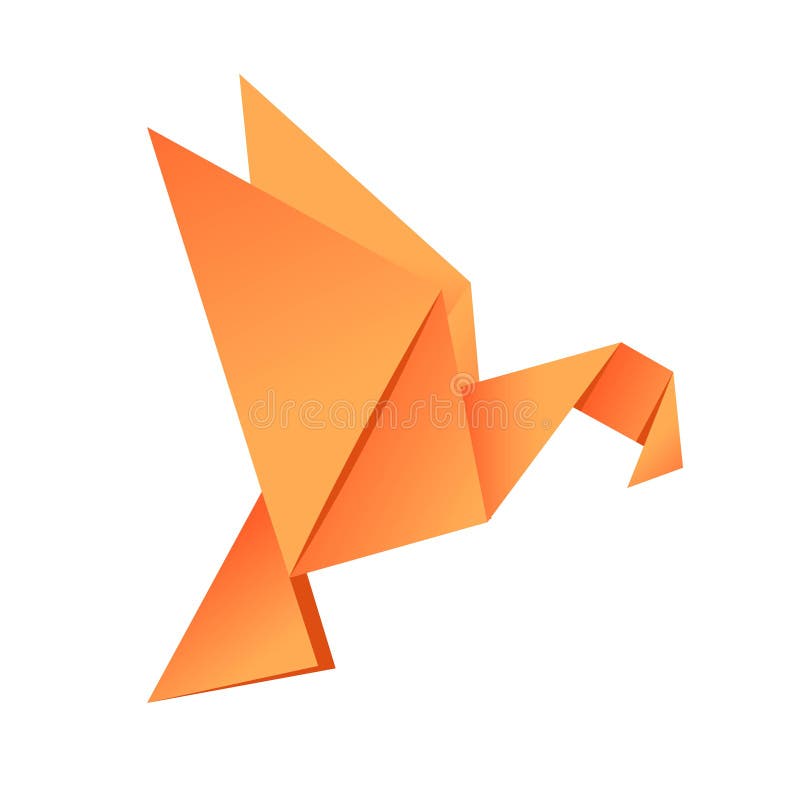 Papel Origami Forma Pájaro águila. El Arte Japonés De Doblar Figuras De  Papel Es Un Hobby Bordado Ilustración del Vector - Ilustración de creativo,  concepto: 220520842
