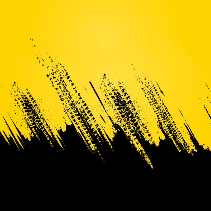 Papel pintado amarillo de la pista del neumático libre illustration