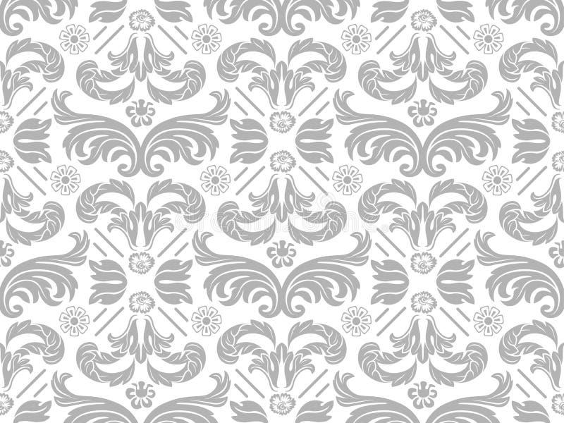 Modelo Del Papel Pintado Del Damasco Ilustración del Vector
