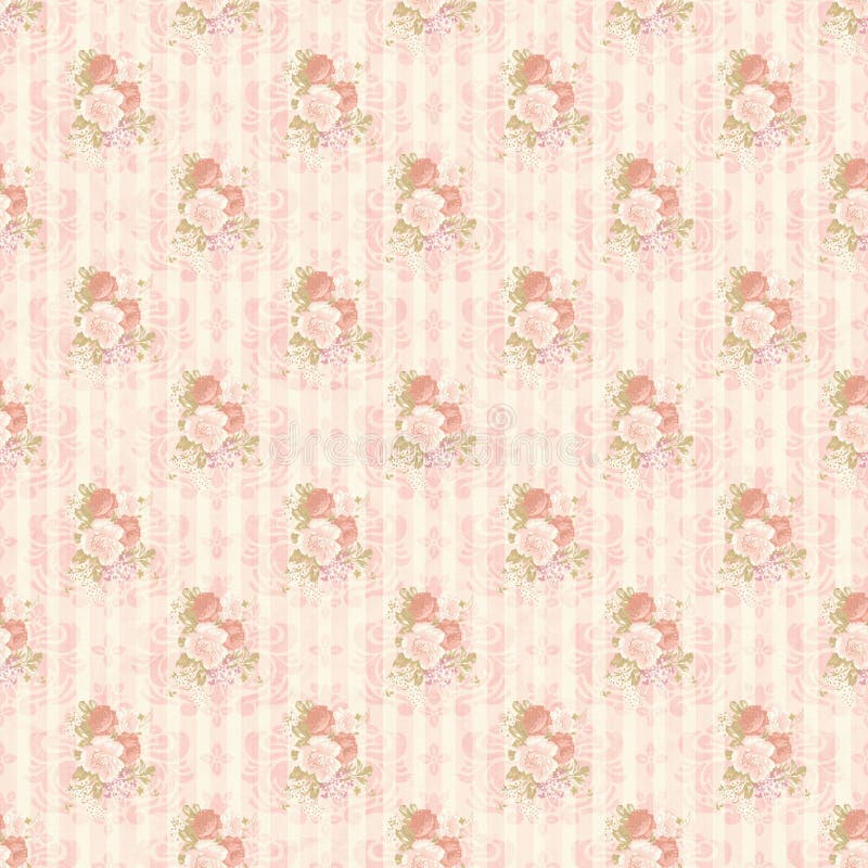 Papel pintado del estampado de plores del vintage fotos de archivo Papel pintado del estampado de plores del vintage fotos de archivo