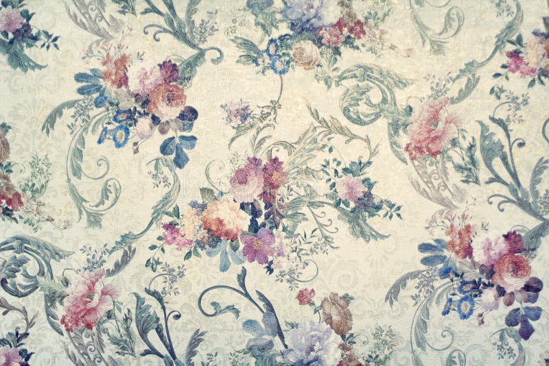 Papel pintado floral del vintage