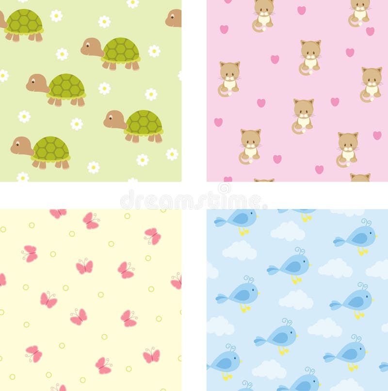 Papel pintado inconsútil del bebé libre illustration Papel pintado inconsútil del bebé libre illustration