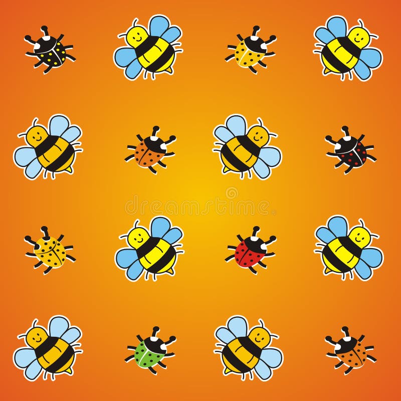 Papel Pintado Mariquitas Y Abejas Eps. Ilustración del Vector - Ilustración de vuelo, cabrito: 220245981 Papel Pintado Mariquitas Y Abejas Eps. Ilustración del Vector - Ilustración de vuelo, cabrito: 220245981